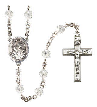 Silver-Plated 6mm San Jose  Engraved Catholic Rosaries