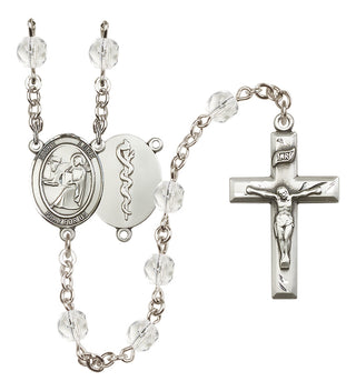 Silver-Plated 6mm Saint Luke the Apostle / Doctor Rosary