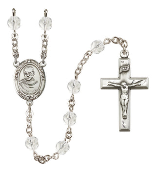 Silver-Plated 6mm Saint Maximilian Kolbe  Engraved Catholic Rosaries