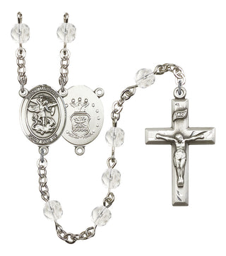 Saint Michael and Air Force Rosary with Crystal Beads