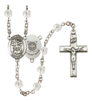 Silver-Plated 6mm Saint Michael / Coast Guard Rosary