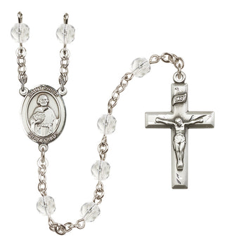 Silver-Plated 6mm Saint Philip the Apostle  Engraved Catholic Rosaries
