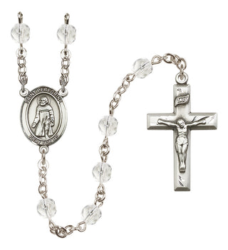 Silver-Plated 6mm Saint Peregrine Laziosi  Engraved Catholic Rosaries