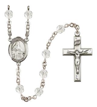 Silver Plated 6mm Fire Polished Saint Veronica Rosary in Crystal