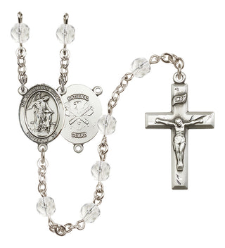 Silver-Plated 6mm Guardian Angel / Nat'l Guard Rosary