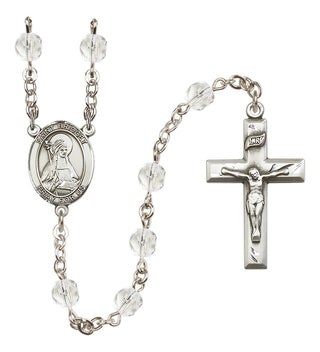 Silver-Plated 6mm Saint Bridget of Sweden  Engraved Catholic Rosaries