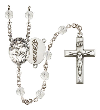 Silver-Plated 6mm Saints Cosmas & Damian / Doctors Rosary