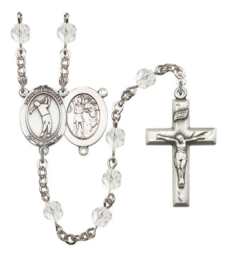 Saint Sebastian and Golf Rosary with Crystal Beads