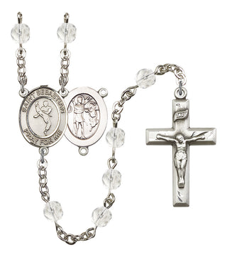 Saint Sebastian and Martial Arts Rosary with Crystal Beads