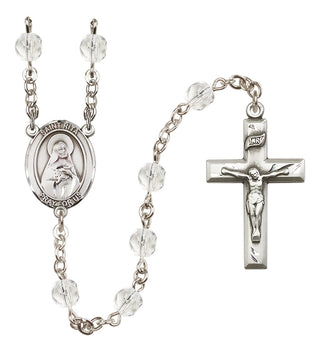 Silver-Plated 6mm Saint Rita / Baseball Rosary