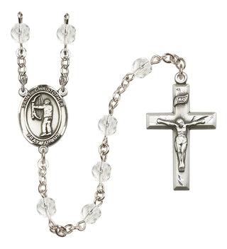 Silver-Plated 6mm Saint Christopher/Archery Rosary