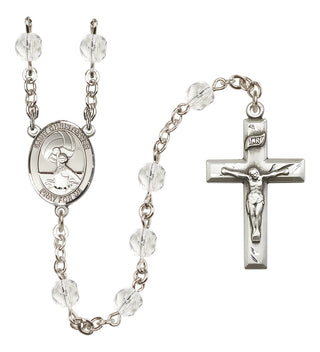 Silver-Plated 6mm Saint Christopher/Water Polo Women Rosary