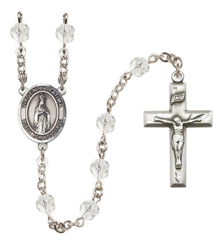 Silver-Plated 6mm Virgen de Fatima  Engraved Catholic Rosaries