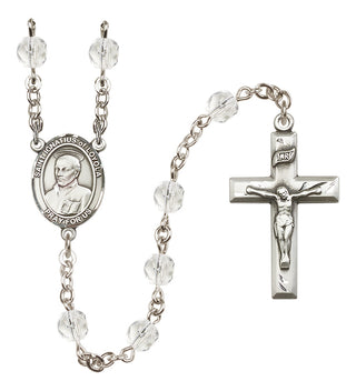 Silver-Plated 6mm Saint Ignatius of Loyola  Engraved Catholic Rosaries