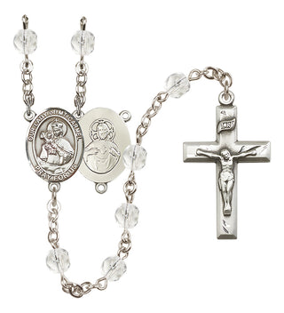 Silver-Plated 6mm Our Lady of Mount Carmel Rosary