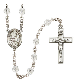 Silver-Plated 6mm Our Lady of Lourdes  Engraved Catholic Rosaries