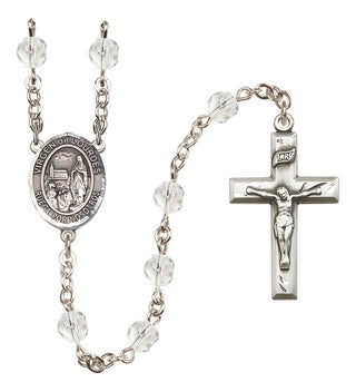 Silver-Plated 6mm Virgen de Lourdes  Engraved Catholic Rosaries