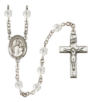 Silver Plated 6mm Fire Polished Our Lady of Consolation Rosary in Crystal