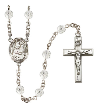 Silver-Plated 6mm Our Lady of Prompt Succor  Engraved Catholic Rosaries