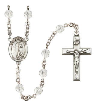 Silver-Plated 6mm Saint Zoe of Rome  Engraved Catholic Rosaries