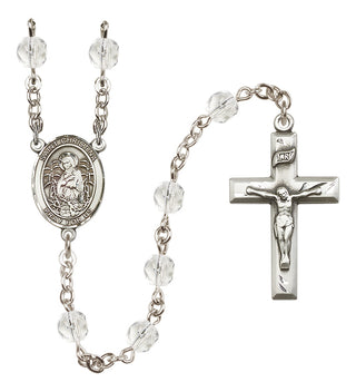 Silver Plated 6mm Fire Polished Saint Christina the Astonishing Rosary in Crystal