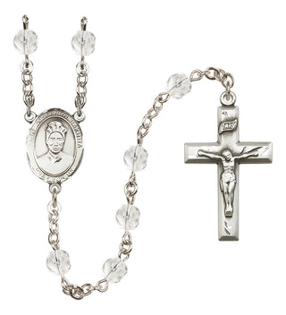 Silver-Plated 6mm Saint Josephine Bakhita  Engraved Catholic Rosaries