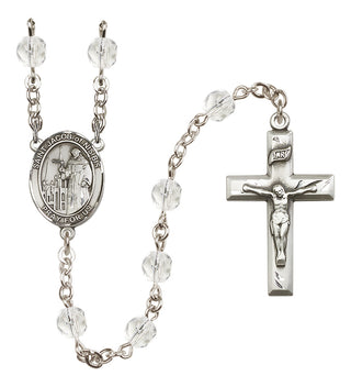 Silver-Plated 6mm Saint Jacob of Nisibis  Engraved Catholic Rosaries
