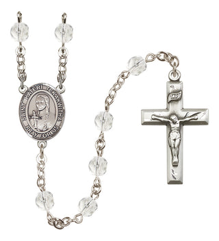 Silver-Plated 6mm Saint Kateri Tekakwitha  Engraved Catholic Rosaries