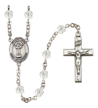 Silver Plated 6mm Fire Polished Divino Nino Rosary in Crystal