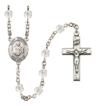 Silver Plated 6mm Fire Polished Saint Norbert of Xanten Rosary in Crystal