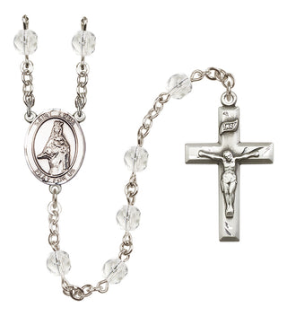 Silver-Plated 6mm Saint Emma Uffing  Engraved Catholic Rosaries