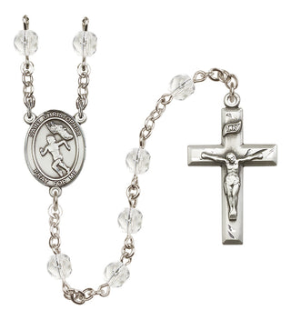 Silver-Plated 6mm Saint Christopher/Track&Field-Women Rosary