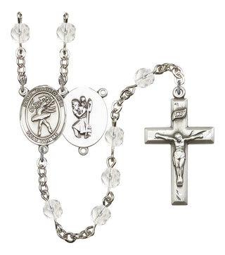 Saint Christopher and Dance Rosary with Crystal Beads