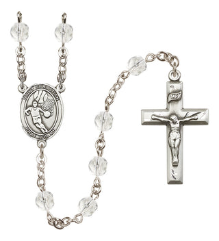 Silver-Plated 6mm Saint Sebastian/Basketball Rosary