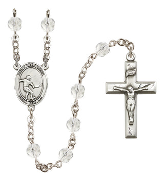 Silver-Plated 6mm Saint Sebastian / Soccer Rosary