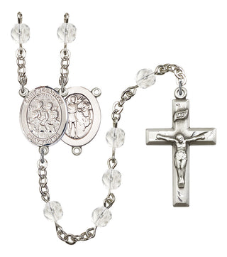 Saint Sebastian and Choir Rosary with Crystal Beads