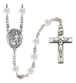 Silver-Plated 6mm Saint Sebastian/Karate Rosary