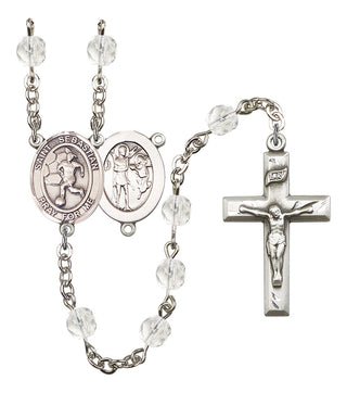 Saint Sebastian and Women's Soccer Rosary with Crystal Beads