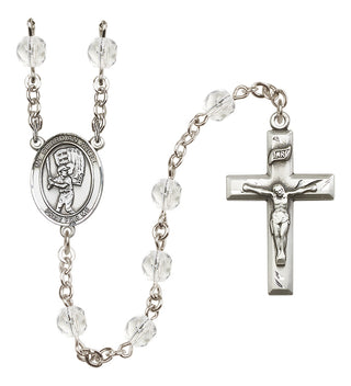 Silver-Plated 6mm Guardian Angel/Baseball Rosary