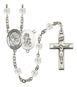 Guardian Angel and Basketball Rosary with Crystal Beads