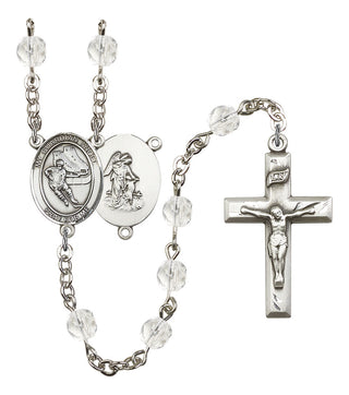 Guardian Angel and Hockey Rosary with Crystal Beads