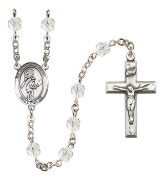 Silver-Plated 6mm Guardian Angel/Tennis Rosary