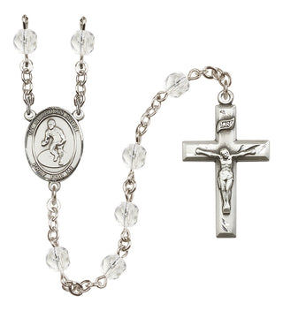 Silver-Plated 6mm Guardian Angel/Wrestling Rosary