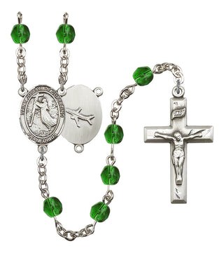 Saint Joseph of Cupertino Rosary with Emerald Beads