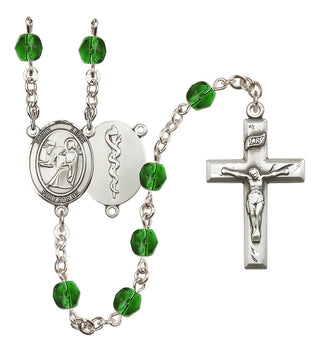Silver-Plated 6mm Saint Luke the Apostle / Doctor Rosary