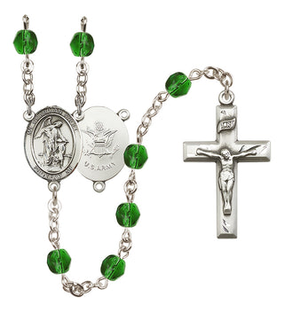Silver-Plated 6mm Guardian Angel / Army Rosary