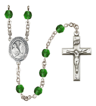 Silver-Plated 6mm Saint Mary Magdalene of Canossa  Engraved Catholic Rosaries
