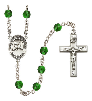 Silver-Plated 6mm Saint Jose Sanchez del Rio  Engraved Catholic Rosaries