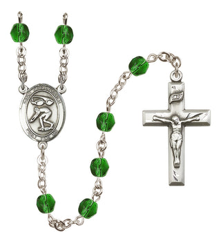 Silver-Plated 6mm Saint Christopher/Swimming Rosary
