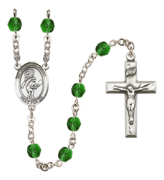 Silver-Plated 6mm Guardian Angel/Tennis Rosary
